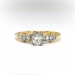 Antique Diamond Engagement Ring Edwardian 1923 .31ct t.w. Vintage Transitional Cut Diamond Wedding Ring 14k 18k Two Tone Gold