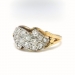 Art Deco Diamond Ring Vintage Circa 1930's .68ct t.w. Cocktail Anniversary Right Hand Ring 14k Yellow White Gold