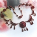 Antique Victorian Garnet Necklace 18.80ct t.w. Boho Gypsy Festoon Rose Cut Natural Almandite Garnets Pendant Choker Gilt Gold Vermeil 