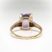 Retro Vintage Rose de France Amethyst Soitaire February Birthstone Ring 10K Yellow Gold