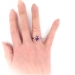 Retro Vintage Rose de France Amethyst Soitaire February Birthstone Ring 10K Yellow Gold