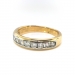 Estate Tiffany & Co. Wedding Band Circa 1990's .55ct t.w. Lucida Cut Diamond Ring Anniversary Wedding Stacking Band 18k Yellow Gold Platinum