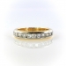 Estate Tiffany & Co. Wedding Band Circa 1990's .55ct t.w. Lucida Cut Diamond Ring Anniversary Wedding Stacking Band 18k Yellow Gold Platinum