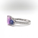 Cushion Sapphire Diamond Ring Estate 7.42ct t.w. Sideways Set Paulo Costagli Push Present Engagement Birthstone Wedding Ring Platinum