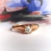 Antique Solitaire Engagement Ring Victorian 1890's .38ct Rose Gold Belcher Vintage Wedding Old European Cut Promise Pinky Ring 10k Gold