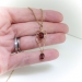 Antique Garnet Clover Pendant 1920's 2.22ct t.w. Almandite Garnet Drop Quatrefoil Stacking Layering Necklace 10k 9k Gold