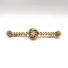 Antique Love Knot Diamond Brooch Circa 1890's .28ct Old European Cut Bar Lapel Lovers Bar Pin 14k Yellow Gold