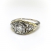 Art Deco Engagement Ring Vintage 1930's .42ct t.w. Transitional Cut Five Stone Diamond Filigree Antique Wedding Ring 18k White Yellow Gold