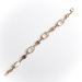 Vintage Moonstone Cabochon Bracelet Retro 1950's 23.06ct t.w. Bezel Set Bangle Stacking Charm Bracelet 10k Rose Gold Yellow Gold 7' Wrist