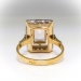 Estate Morganite and Diamond Halo Ring 18K Yellow And White Gold