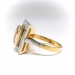 Estate Morganite and Diamond Halo Ring 18K Yellow And White Gold