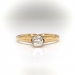 Antique Diamond Engagement Ring Victorian 1890's .33ct Old European Cut Solitaire Wedding Promise Stacking Ring 14k Yellow Gold