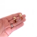 Vintage Citrine Diamond Pierced Earrings 4.15ct t.w. Mid-Century 18k Yellow Gold Platinum