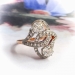 Antique Toi Et Moi Engagement Ring 1890's Victorian .72ct t.w. Old European Cut Rose Cut Vintage Wedding Ring 18k Rose Gold Platinum