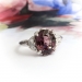 Vintage Purple Spinel Diamond Ring Mid-Century Retro 1940's 2.93ct t.w. Grape Natural Spinel Cocktail Statement Ring 14k White Gold