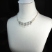 Antique Pearl Diamond Necklace Victorian 1.16ct t.w. Old European Cut Old Mine Cut Freshwater Pearl Double Row Wedding Choker Pendant Silver