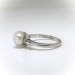 Vintage Pearl Diamond Ring Circa 1940's .08ct t.w. Birthstone Wedding Engagement Art Deco Retro Cocktail Ring Platinum