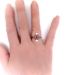 Antique Edwardian Pink Tourmaline, Pearl and Rose Cut Diamond Ring 18K Platinum