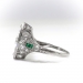 Art Deco Engagement Ring Vintage 1920's 2.22ct t.w. Green Emeralds Emerald Cut Step Cut Trapezoid Wedding Anniversary Cocktail Ring Platinum