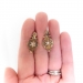 Antique Victorian Diamond and Seed Pearl Basketweave Drop Earrings 10K Multi-Colored Gold and Silver Screwbacks