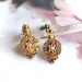 Antique Victorian Diamond and Seed Pearl Basketweave Drop Earrings 10K Multi-Colored Gold and Silver Screwbacks