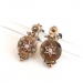 Antique Victorian Diamond and Seed Pearl Basketweave Drop Earrings 10K Multi-Colored Gold and Silver Screwbacks