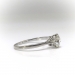 Art Deco Pear Shaped Diamond Solitaire Engagement Ring 18K White Gold