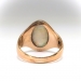 Antique Art Nouveau Oval Opal Solitaire Ring 12K Yellow Gold