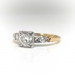 Art Deco Orange Blossom Diamond Engagement Ring Yellow and White Gold 14K