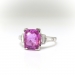 Vintage 3.18ct. t.w. Pink Sapphire and Diamond Baguette Ring Platinum