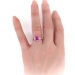 Vintage 3.18ct. t.w. Pink Sapphire and Diamond Baguette Ring Platinum