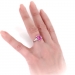 Vintage 3.18ct. t.w. Pink Sapphire and Diamond Baguette Ring Platinum