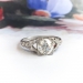 Art Deco Engagement Ring Vintage 1930's 1.56ct t.w. Old European Cut Tulip Antique Filigree Engraved Engagement Wedding Ring Platinum