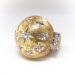 Vintage Retro Cocktail Ring 1950's Bristol .44ct t.w. Diamond Retro Star Set Diamond Dome Sphere Retro Statement Ring 14k Yellow White Gold 