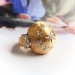 Vintage Retro Cocktail Ring 1950's Bristol .44ct t.w. Diamond Retro Star Set Diamond Dome Sphere Retro Statement Ring 14k Yellow White Gold 