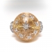 Vintage Retro Cocktail Ring 1950's Bristol .44ct t.w. Diamond Retro Star Set Diamond Dome Sphere Retro Statement Ring 14k Yellow White Gold 