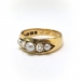 Antique 1880 Pearl and Diamond English Victorian Band Ring 18K