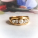 Antique 1880 Pearl and Diamond English Victorian Band Ring 18K