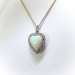 Antique Opal Diamond Locket Victorian 1890's Rose Cut Charm Birthstone Push Present Necklace Pendant Platinum 18k Gold 16' Inch Chain