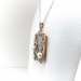 Retro 1940's Pearl  and Old European Cut Diamond Pendant 14K and Platinum on 30 in. Chain