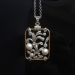 Retro 1940's Pearl  and Old European Cut Diamond Pendant 14K and Platinum on 30 in. Chain