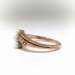 Antique Victorian Pearl Rose Cut Diamond Bypass 14K Rose Gold Ring