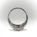 Art Deco Toi et Moi Diamond Filigree Dome Statement Anniversary Ring Platinum