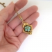 Antique Turquoise Diamond Pearl Locket Victorian 1870's Old Mine Cut Diamond Floral Motif Pendant Necklace Mourning Jewelry 18k Yellow Gold