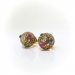 Estate Alex Sepkus Stud Earrings Vintage Multi-Gem Dome Earrings Diamonds Cabochon Sapphire Ruby Emerald Sphere Balls 18k Yellow Gold