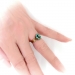 Antique Victorian Turquoise and Diamond Flower Ring 14K