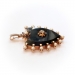 Antique Victorian Shield Onyx Diamond and Pearl Mourning Pendant 14K