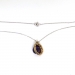 Antique Amethyst and Diamond Ribbon Frame Pendant Platinum over 18K Yellow Gold