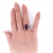 Antique Amethyst and Rose Cut Diamond Halo Ring 6.84 ct t.w. Statement Ring 14k Yellow Gold