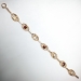 Art Deco Moonstone Garnet Rose Yellow Gold Bracelet Circa 1930s' 3.54ct t.w. 14k Fits 7.25in wrist